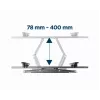 Sieninis TV laikiklis GEMBIRD WM-70ST-01 37–70 colių ekranams, pakreipimas 0° iki -20°, pasukimas ±60°, VESA 200×200–600×400, maks. 35 kg, juodas
