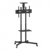 Grindų TV ir monitoriaus laikiklio vežimėlis MANHATTAN 461238, mobilus, juodas, aukštis 1803 mm, VESA 200x200–600x400, maks. 50 kg