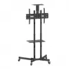 Grindų TV ir monitoriaus laikiklio vežimėlis MANHATTAN 461238, mobilus, juodas, aukštis 1803 mm, VESA 200x200–600x400, maks. 50 kg
