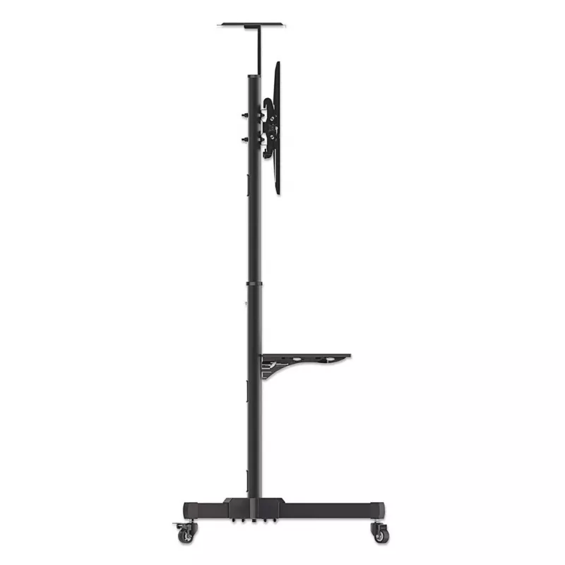 Grindų TV ir monitoriaus laikiklio vežimėlis MANHATTAN 461238, mobilus, juodas, aukštis 1803 mm, VESA 200x200–600x400, maks. 50 kg