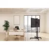 Grindų TV ir monitoriaus laikiklio vežimėlis MANHATTAN 461238, mobilus, juodas, aukštis 1803 mm, VESA 200x200–600x400, maks. 50 kg