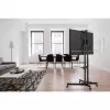 Grindų TV ir monitoriaus laikiklio vežimėlis MANHATTAN 461238, mobilus, juodas, aukštis 1803 mm, VESA 200x200–600x400, maks. 50 kg