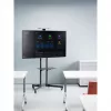 Grindų TV ir monitoriaus laikiklio vežimėlis MANHATTAN 461238, mobilus, juodas, aukštis 1803 mm, VESA 200x200–600x400, maks. 50 kg