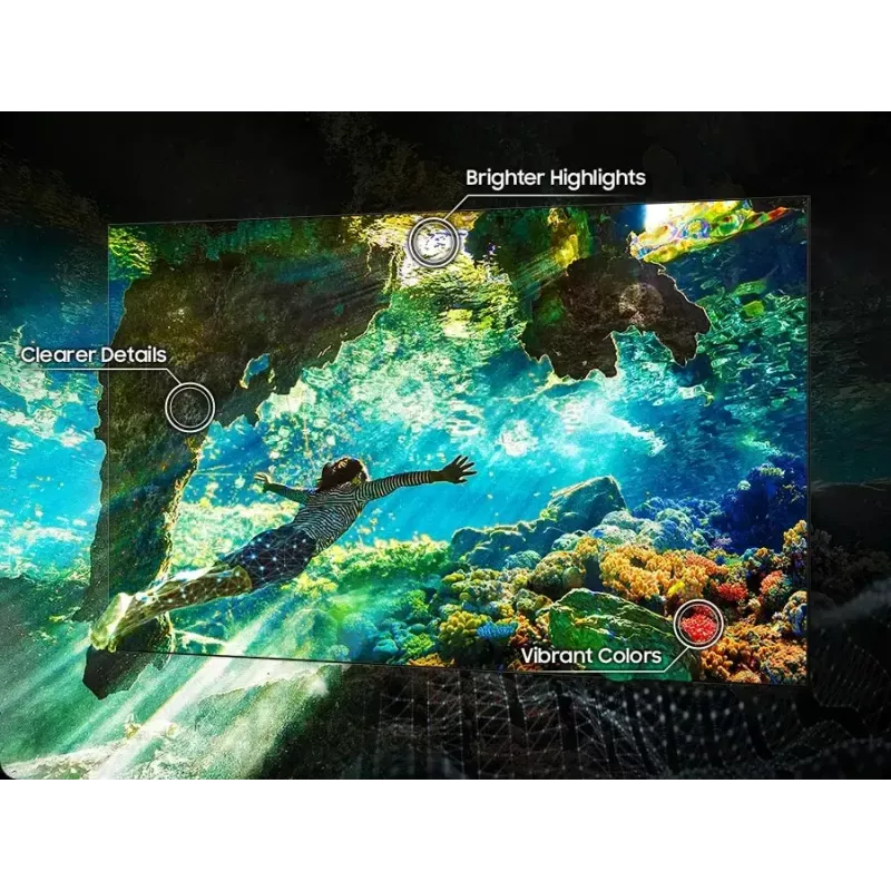 Televizorius Samsung 75 colių Neo QLED QN85F 4K UHD, Neo QLED, 3840×2160, Tizen, Wi‑Fi, HDMI×4, 75 colių (189 cm), sidabrinis