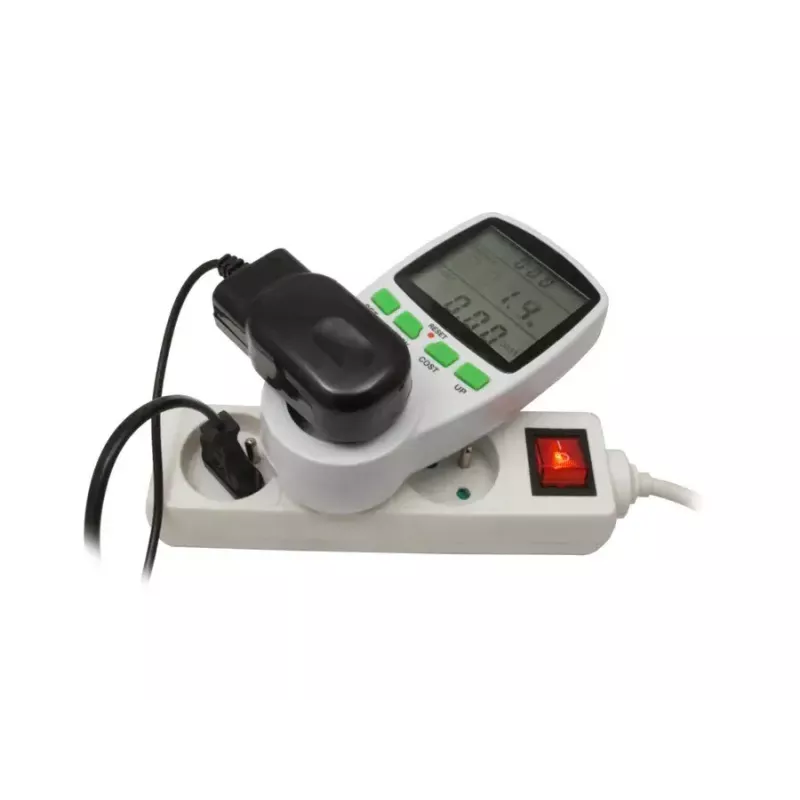 Vatmetras GreenBlue GB202 galios matuoklis 0–9999 W, 3600 W maks., 220–240 V, 16 A, LCD ekranas