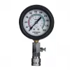 Analoginis manometras YATO YT-73022 0–20 bar, 75 mm ciferblatas, anglinis plienas, 0,5 m žarna, 4 žalvariniai adapteriai, nešiojimo dėklas