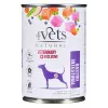 Drėgnas šunų ėdalas 4vets Natural Gastro Intestinal 400 g — gydomasis drėgnas racionas virškinimui palaikyti, kalakutienos skonio, 7,5 % baltymų, 5,5 % riebalų, be glitimo ir laktozės