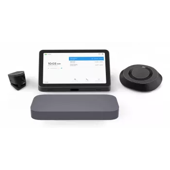 ASUS Google Meet GQE20A-G5003UN Small/Medium Room Kit vaizdo konferencijų rinkinys, ePTZ UHD kamera, laisvų rankų įrenginys, jutiklinis valdymo pultas