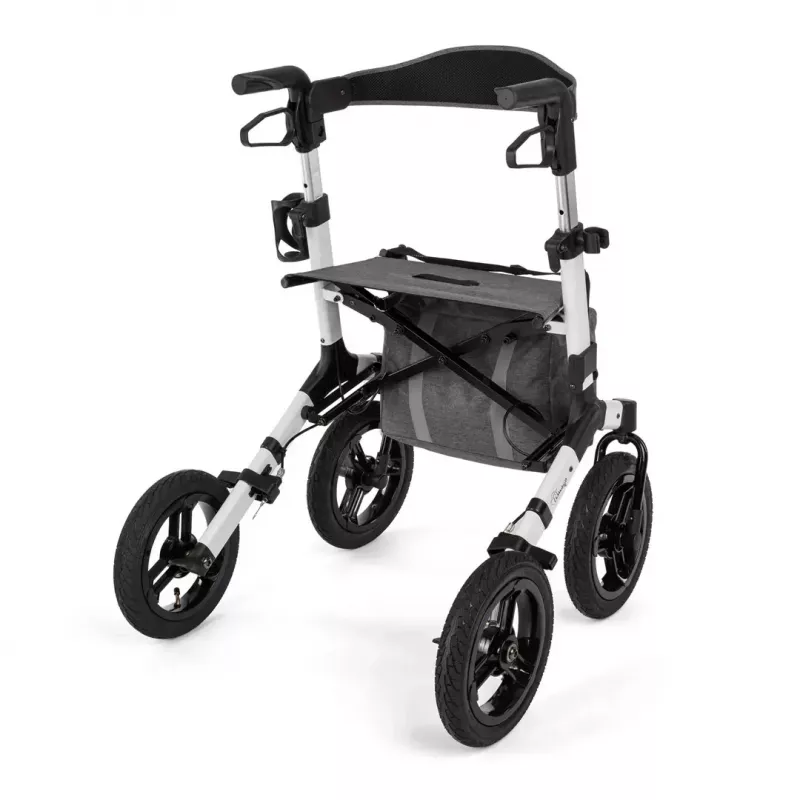 Bevielis keturių ratų vaikštynėlis TIMAGO RANGER, aliuminis, reguliuojamas aukštis 89,5–102,5 cm, apkrova 136 kg, sulankstomas