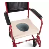 Tualetinis vežimėlis TIMAGO FS 692 sulankstomas, lengvas, su unitazo sėdyne, plieninis rėmas, 4 ratukai, 100 kg talpa