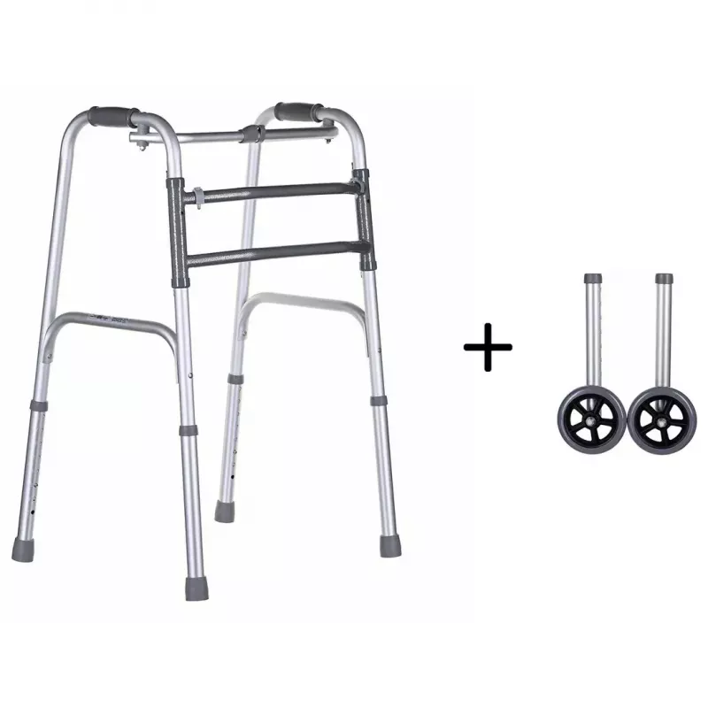 Vaikštynė VITEA CARE VCBP0031 aliuminė, reguliuojamas aukštis 82–100 cm, plotis 600 mm, maks. apkrova 110 kg, 12 cm ratukai