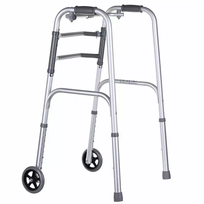 Vaikštynė VITEA CARE VCBP0031 aliuminė, reguliuojamas aukštis 82–100 cm, plotis 600 mm, maks. apkrova 110 kg, 12 cm ratukai