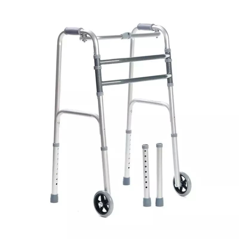 Vaikštynė VITEA CARE VCBP0031 aliuminė, reguliuojamas aukštis 82–100 cm, plotis 600 mm, maks. apkrova 110 kg, 12 cm ratukai
