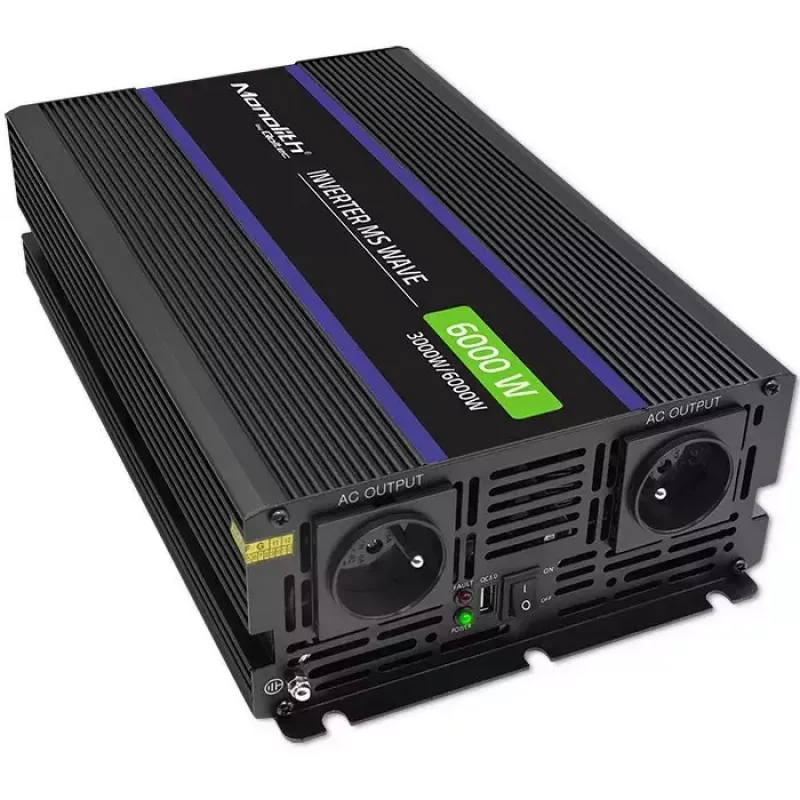 Įtampos keitiklis QOLTEC Monolith 6000 MS 12V į 230V 6000W