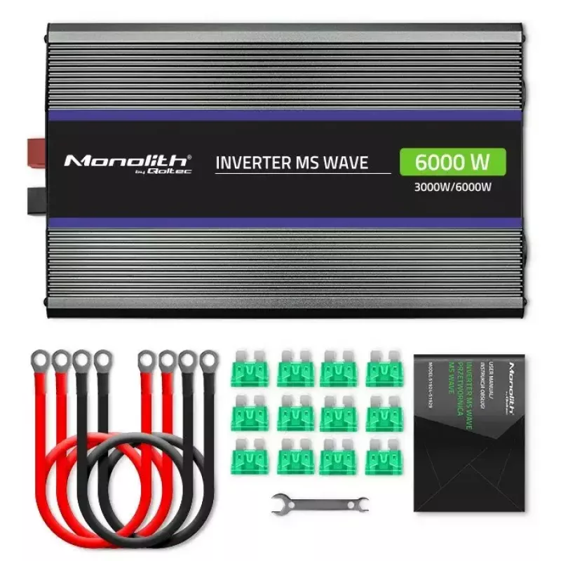 Įtampos keitiklis QOLTEC Monolith 6000 MS 12V į 230V 6000W