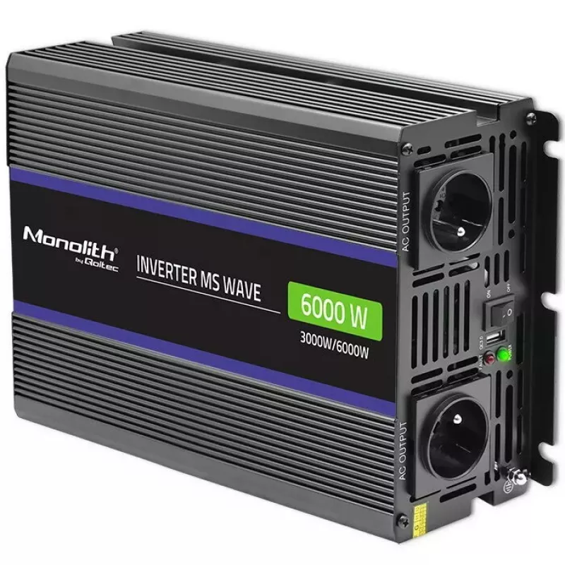 Įtampos keitiklis QOLTEC Monolith 6000 MS 12V į 230V 6000W