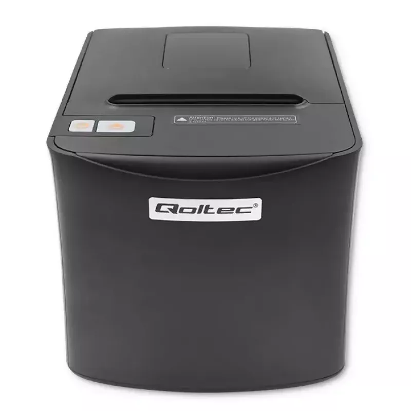 Terminis kvitų spausdintuvas QOLTEC 50256 su USB sąsaja — kompaktiškas POS spausdintuvas