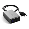 Mobilaus įrenginio įkroviklis Satechi ST-TC100GM-EU, 100 W, 2× USB-C, kintamosios srovės įvestis 100–240 V, pilkas