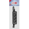 Maitinimo ilgintuvo kabelis ActiveJet COMBO-IEC-3G/1.5M — 3 gyslų IEC jungtis, 1,5 m, 3 AC lizdai, 230 V/50 Hz, 10 A, juodas