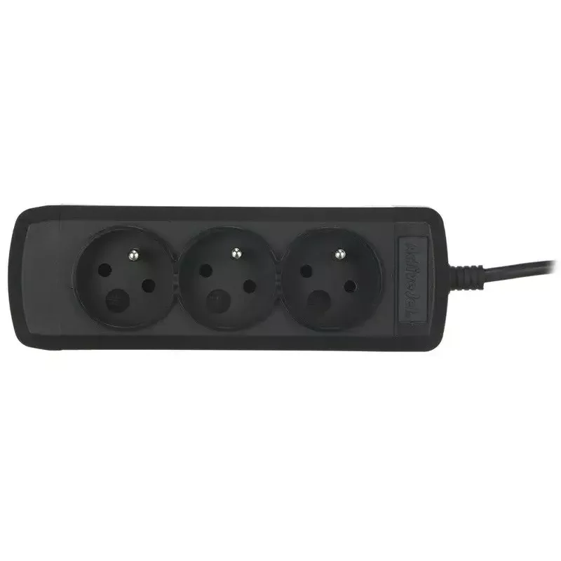 Maitinimo ilgintuvo kabelis ActiveJet COMBO-IEC-3G/1.5M — 3 gyslų IEC jungtis, 1,5 m, 3 AC lizdai, 230 V/50 Hz, 10 A, juodas