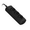 Maitinimo lizdas ActiveJet 3GNU-1.5M-C — 3 lizdai, 1,5 m kabelis, 230 V, 10 A, juodas