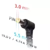 Maitinimo adapteris Akyga AK-ND-27 90 W 19 V 4,74 A AC-to-DC nešiojamojo kompiuterio įkroviklis, skirtas naudoti patalpose, juodas