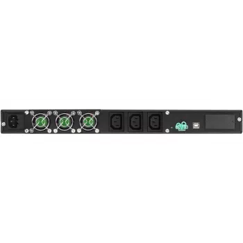 Stovo UPS PowerWalker VFI 1000R/1U — internetinis dvigubo keitimo, 1 kVA (800 W), 3× C13 lizdai, 1U, 12,6 kg