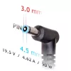 Maitinimo adapteris Akyga AK-ND-53 90 W 19,5 V 4,62 A nešiojamiesiems kompiuteriams Dell, 100–250 V įvestis, LED, 1,2 m laidas