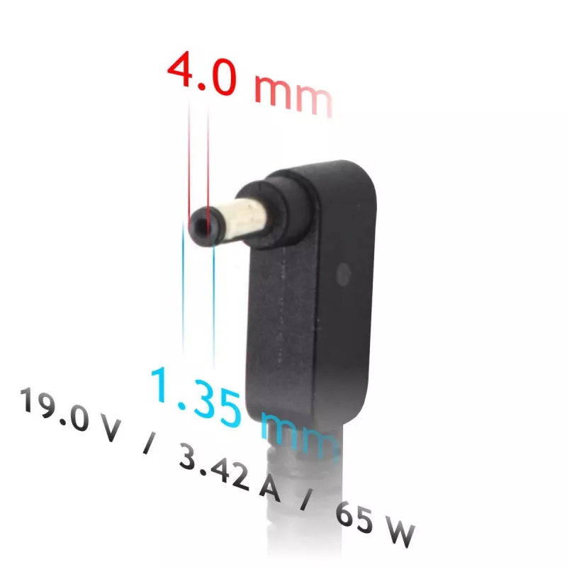 Akyga AK-ND-55 nešiojamojo kompiuterio maitinimo adapteris 19 V / 3,42 A, 65 W, 4,0 x 1,35 mm kištukas, skirtas Asus