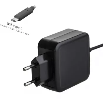 Maitinimo adapteris Akyga AK-ND-60, universalus 45 W, įvestis 100–250 V, juodas, 0,183 kg