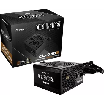 ASROCK maitinimo blokas Challenger Cl-750b 750w 80+ Bronze juodas ATX