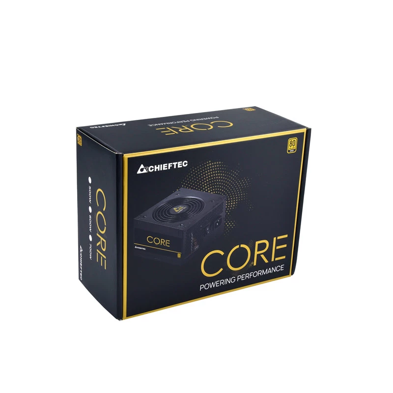 Chieftec Core BBS-600S maitinimo blokas 600 W 24 kontaktų ATX PS/2 Juoda