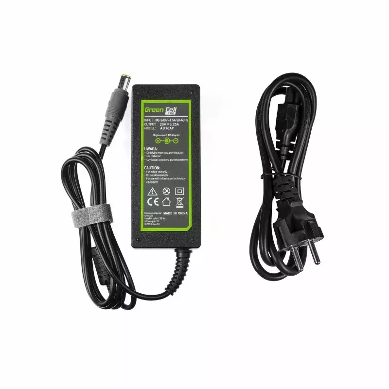 Green Cell kroviklio kintamosios srovės adapteris, skirtas Lenovo 20V | 3,25A | 65W | 7,7–5,5 mm