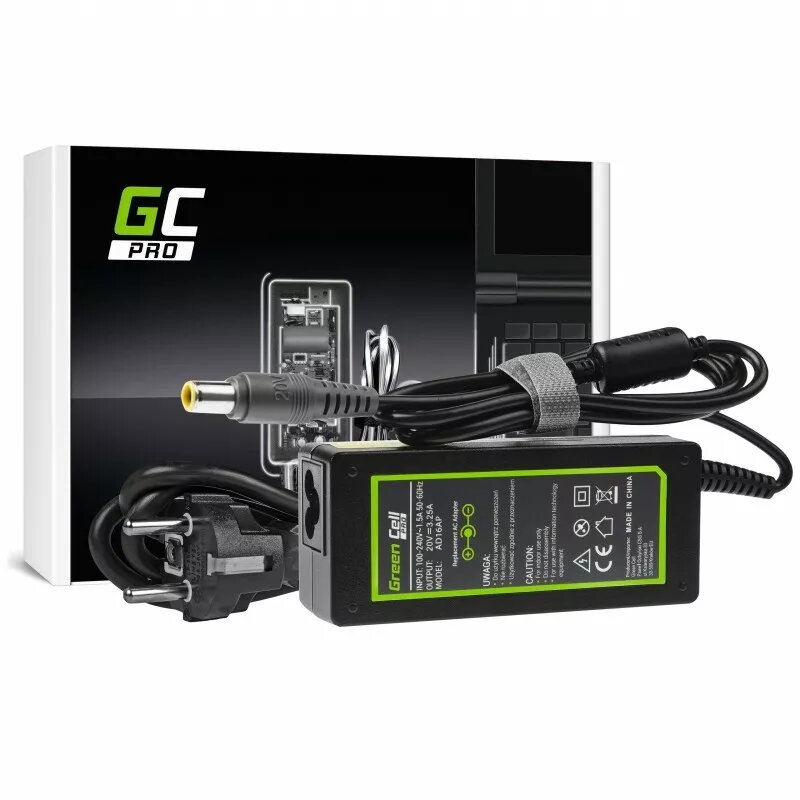 Green Cell kroviklio kintamosios srovės adapteris, skirtas Lenovo 20V | 3,25A | 65W | 7,7–5,5 mm