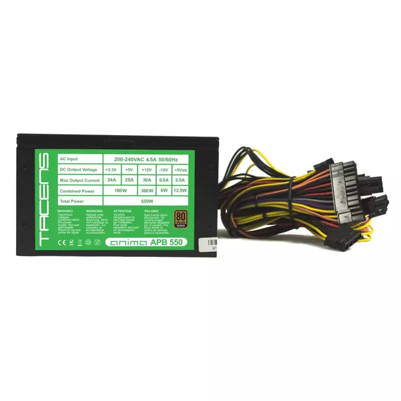 Tacens APB550B maitinimo blokas 550 W 20+4 pin ATX ATX juodas