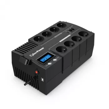 Nepertraukiamo maitinimo šaltinis CYBERPOWER BR1000ELCD — Line-Interactive UPS 1 kVA (600 W), 8x Type E lizdai, LCD, AVR, 4 ms atsakas