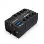 Nepertraukiamo maitinimo šaltinis CYBERPOWER BR1000ELCD — Line-Interactive UPS 1 kVA (600 W), 8x Type E lizdai, LCD, AVR, 4 ms atsakas