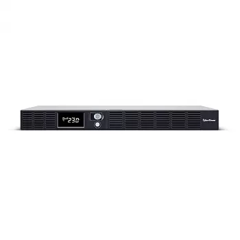Nepertraukiamo maitinimo šaltinis CYBERPOWER OR1000ERM1U — 1 kVA (600 W), Line-Interactive, stovui 1U, 6× C13 lizdai, LCD, sidabrinis