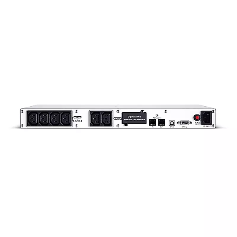 Nepertraukiamo maitinimo šaltinis CYBERPOWER OR1000ERM1U — 1 kVA (600 W), Line-Interactive, stovui 1U, 6× C13 lizdai, LCD, sidabrinis