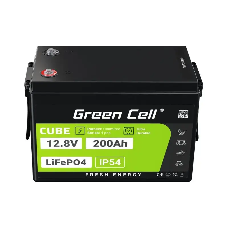 UPS baterija Green Cell LFPGC12V200AH ličio geležies fosfatas 12.8V 200Ah, 395×195×275 mm, 20.5 kg