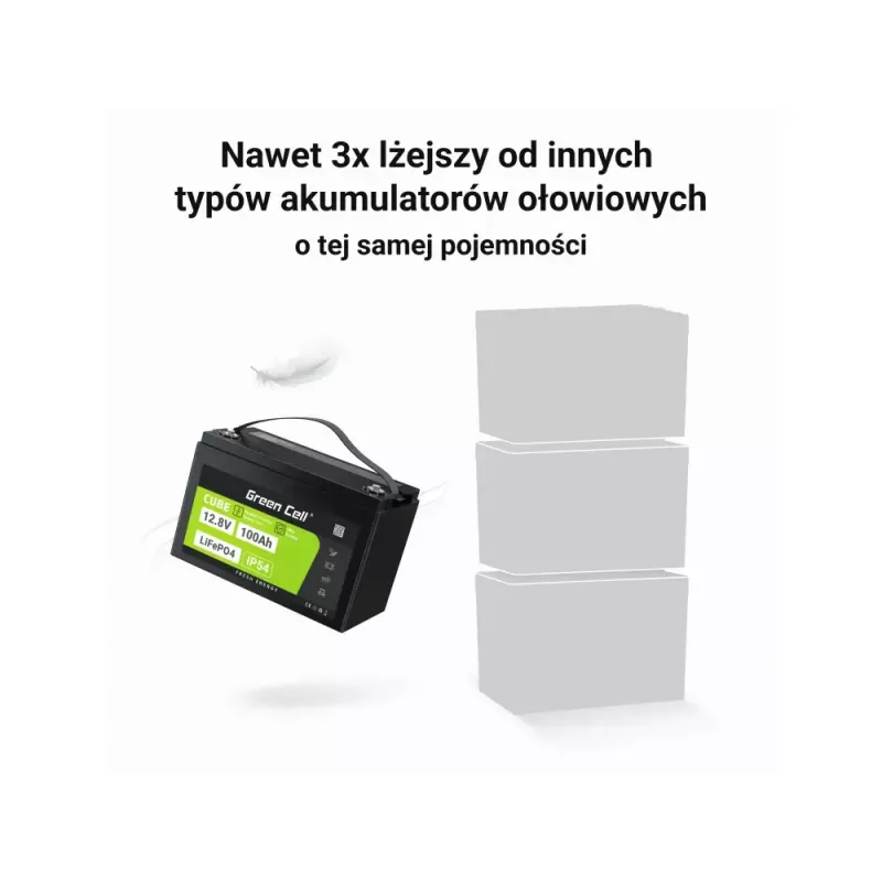 UPS baterija Green Cell LFPGC12V100AH ličio geležies fosfato 12,8V 100Ah