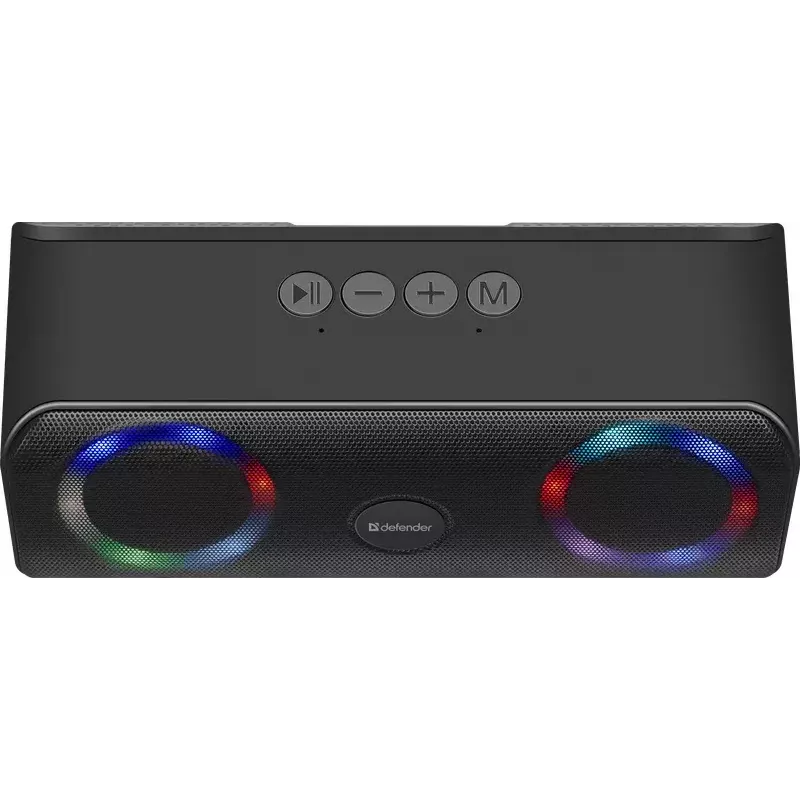 Nešiojamas Bluetooth garsiakalbis DEFENDER Q1 juodas, 10W RMS, 1200 mAh, Bluetooth 5.0, MicroSD, FM, AUX, USB