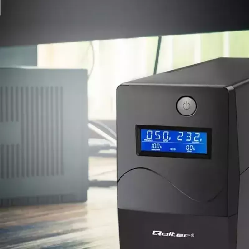 Nenutrūkstamo maitinimo šaltinis Qoltec Monolith 0,85 kVA 480 W 2 kintamosios srovės lizdai