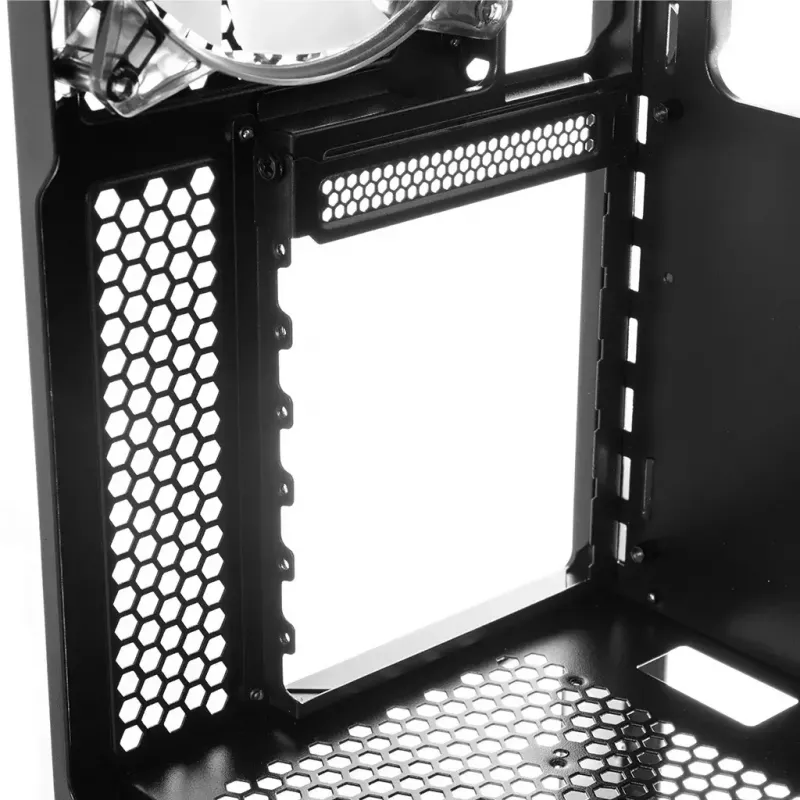 PC korpusas MODECOM AMIRANI ARGB Midi Tower, juodas, grūdintas stiklas, 2x200 mm priekiniai + 1x120 mm galinis ventiliatoriai, USB-A 2x, USB-C 1x, palaiko ATX/ITX, GPU iki 35 cm