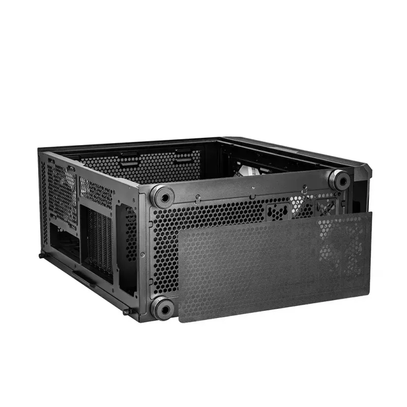 PC korpusas MODECOM AMIRANI ARGB Midi Tower, juodas, grūdintas stiklas, 2x200 mm priekiniai + 1x120 mm galinis ventiliatoriai, USB-A 2x, USB-C 1x, palaiko ATX/ITX, GPU iki 35 cm