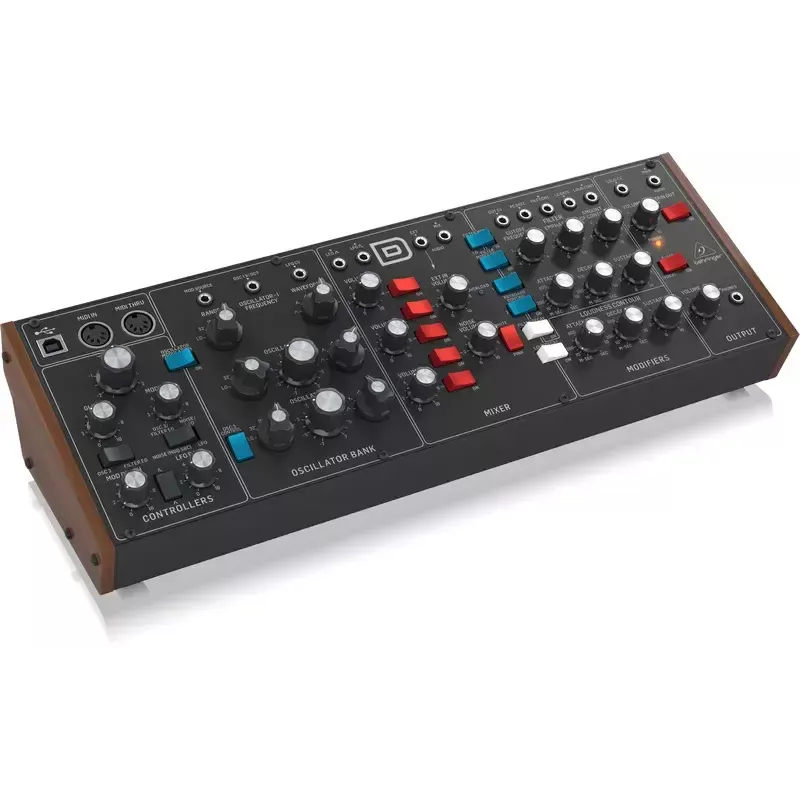 Sintezatorius Behringer Model D Juodas korpusas Korpuso spalva Juoda Maitinimo šaltinis DC AC