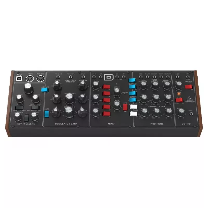 Sintezatorius Behringer Model D Juodas korpusas Korpuso spalva Juoda Maitinimo šaltinis DC AC