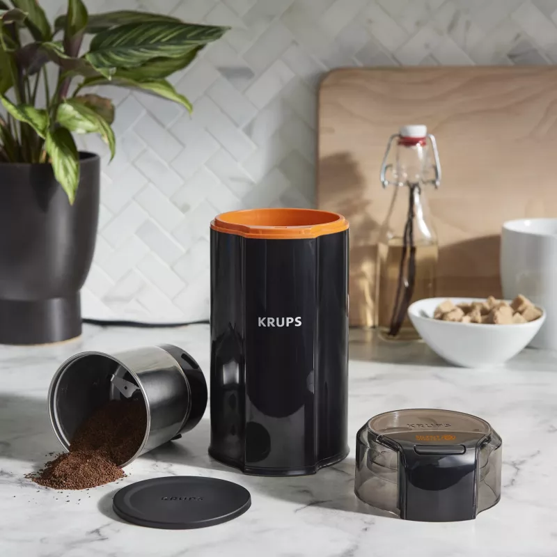 Blade grinder Krups Silent Vortex GX3328 175 W Juoda 90 g capacity