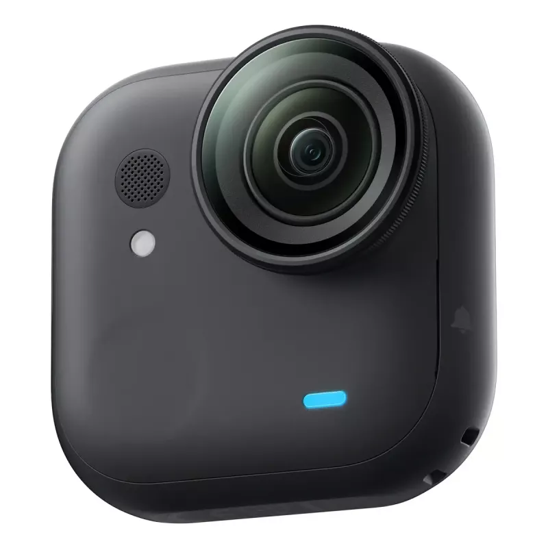 Veiksmo sporto kamera Insta360 GO Ultra Standard Juoda — 4K Ultra HD 3840×2880, 1/1,28 colio jutiklis, 240 fps, Wi‑Fi, integruotas ekranas, MicroSD, 52,9 g