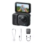 Veiksmo sporto kamera Insta360 GO Ultra Standard Juoda — 4K Ultra HD 3840×2880, 1/1,28 colio jutiklis, 240 fps, Wi‑Fi, integruotas ekranas, MicroSD, 52,9 g